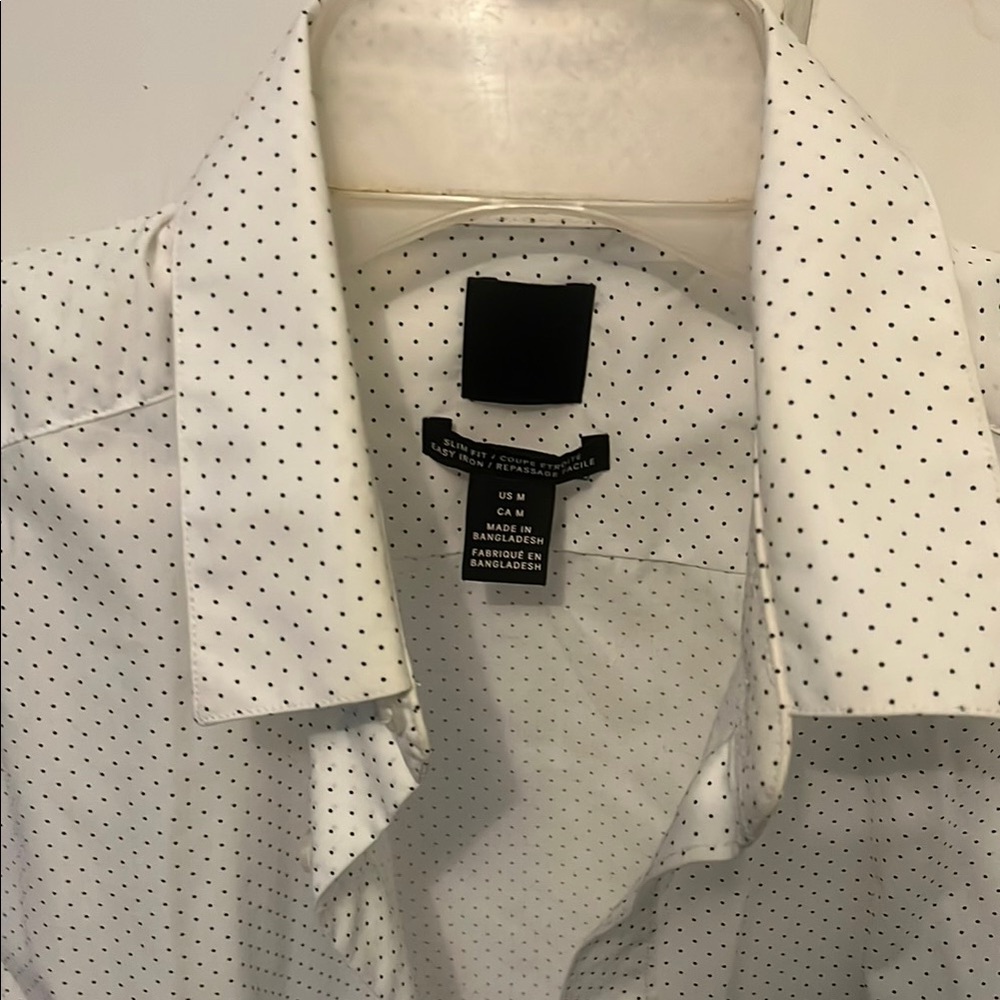 Men's White Polka Dot Shirt